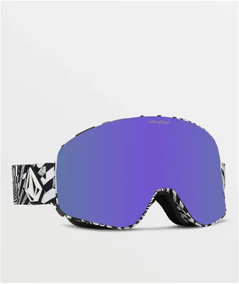 Volcom Odyssey OP Art & Purple Chrome Snowboard Goggles