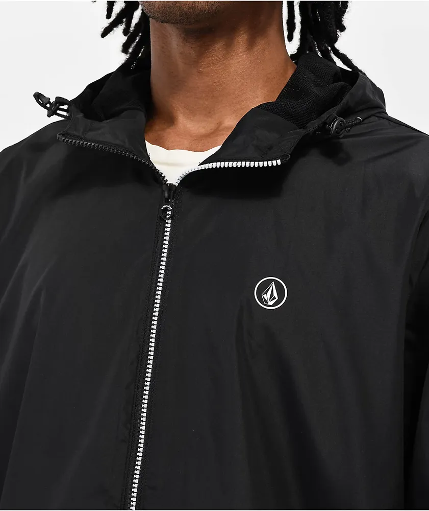 Volcom Phase 91 Black Windbreaker Jacket