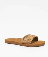 Volcom Simple Braid Cognac Slide Sandals