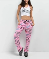 Von Dutch All Over Logo Pink Lounge Set