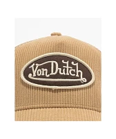 Von Dutch Beige Corduroy Trucker Hat