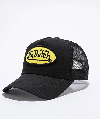 Von Dutch Black & Yellow Trucker Hat