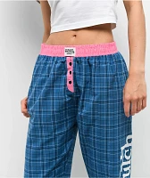 Von Dutch Blue Plaid Lounge Set