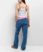 Von Dutch Blue Plaid Lounge Set