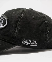 Von Dutch Busted Black Strapback Hat
