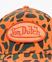 Von Dutch Camo 242 Orange Snapback Hat