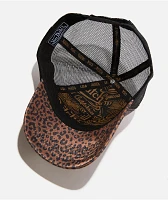 Von Dutch Cheetah Satin Trucker Hat