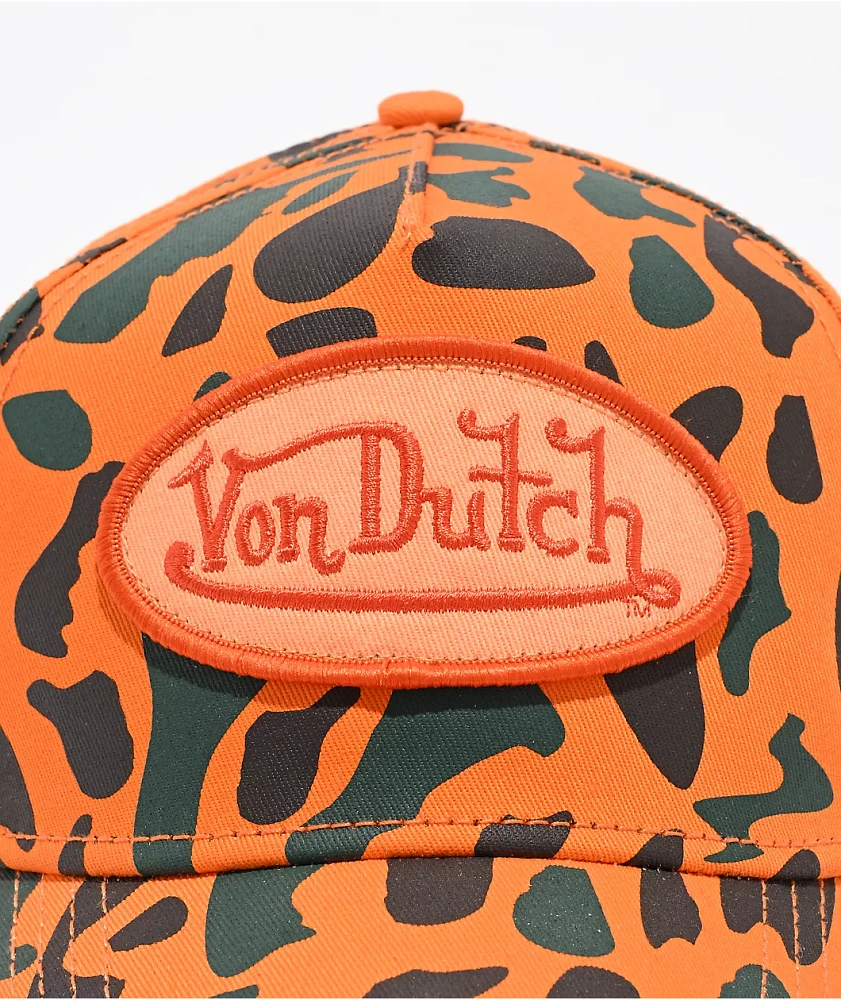 Von Dutch Cheetah Velvet Snapback Hat