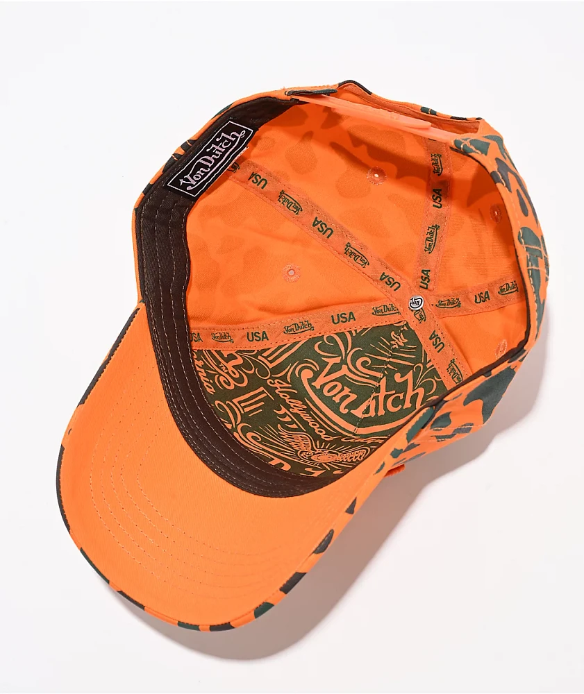 Von Dutch Cheetah Velvet Snapback Hat