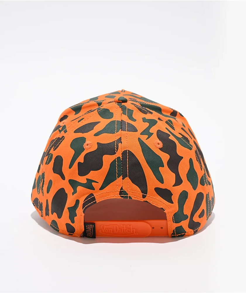 Von Dutch Cheetah Velvet Snapback Hat