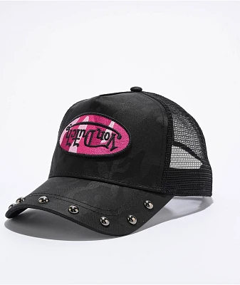 Von Dutch Hot Pink & Black Camo Trucker Hat