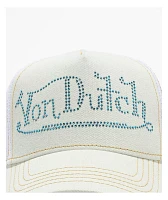 Von Dutch Light Blue Stone Denim Trucker Hat