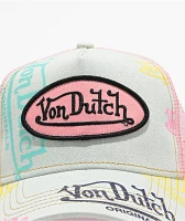 Von Dutch Light Denim & Pink Trucker Hat