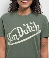 Von Dutch Logo Green T-Shirt