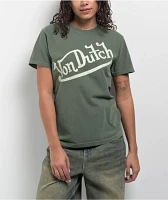 Von Dutch Logo Green T-Shirt