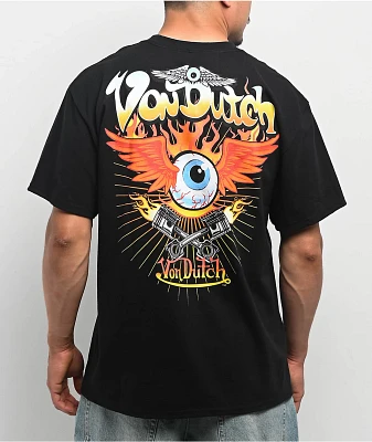 Von Dutch Moto Flying Black T-Shirt