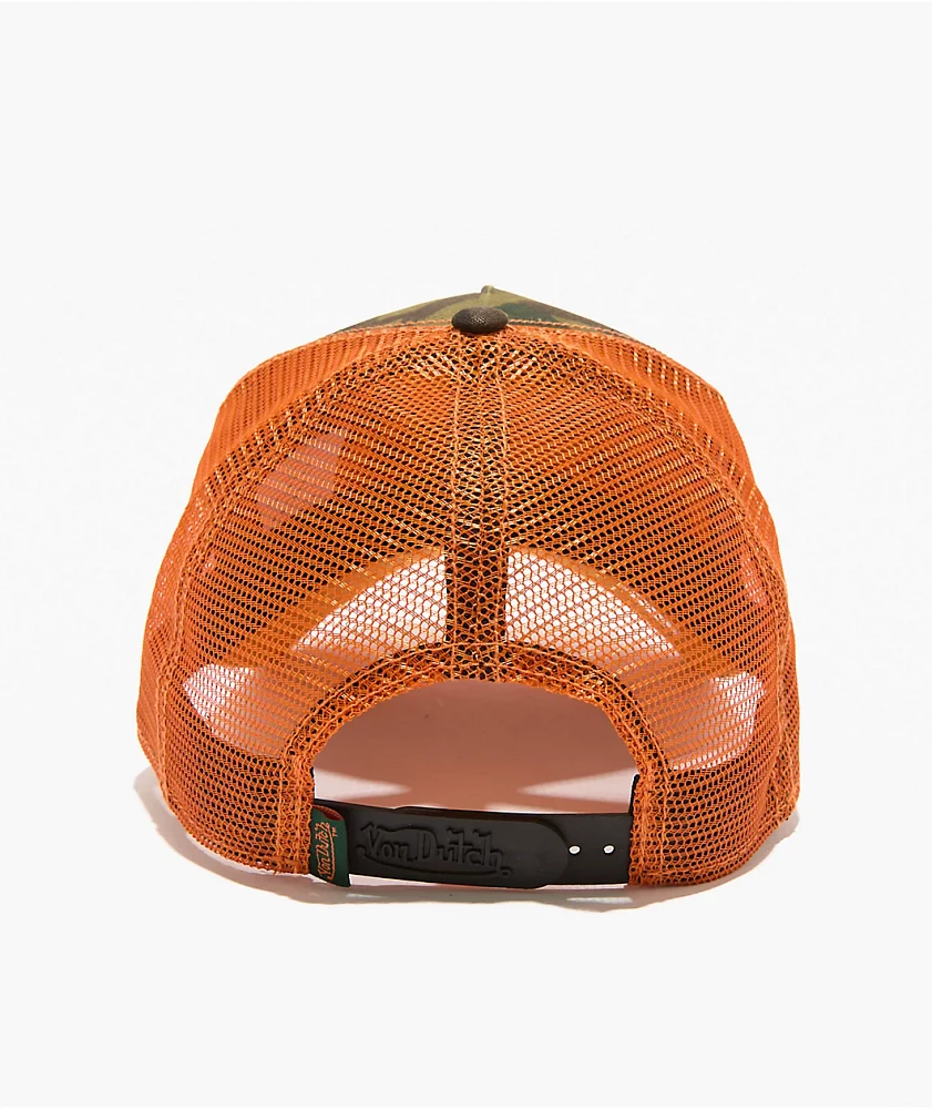 Von Dutch Multi Camo & Orange Trucker Hat
