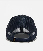Von Dutch Navy Cheetah Flocked Trucker Hat