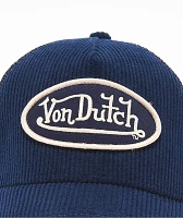 Von Dutch Navy Corduroy Trucker Hat