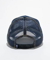 Von Dutch Navy Stone Denim Trucker Hat