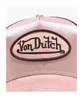 Von Dutch Satin Pink Trucker Hat