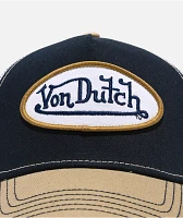Von Dutch Staple Black & Khaki Trucker Hat