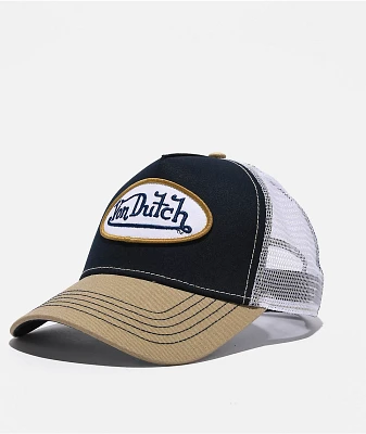 Von Dutch Staple Black & Khaki Trucker Hat