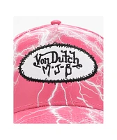 Von Dutch x MJB Lightning Pink Snapback Hat