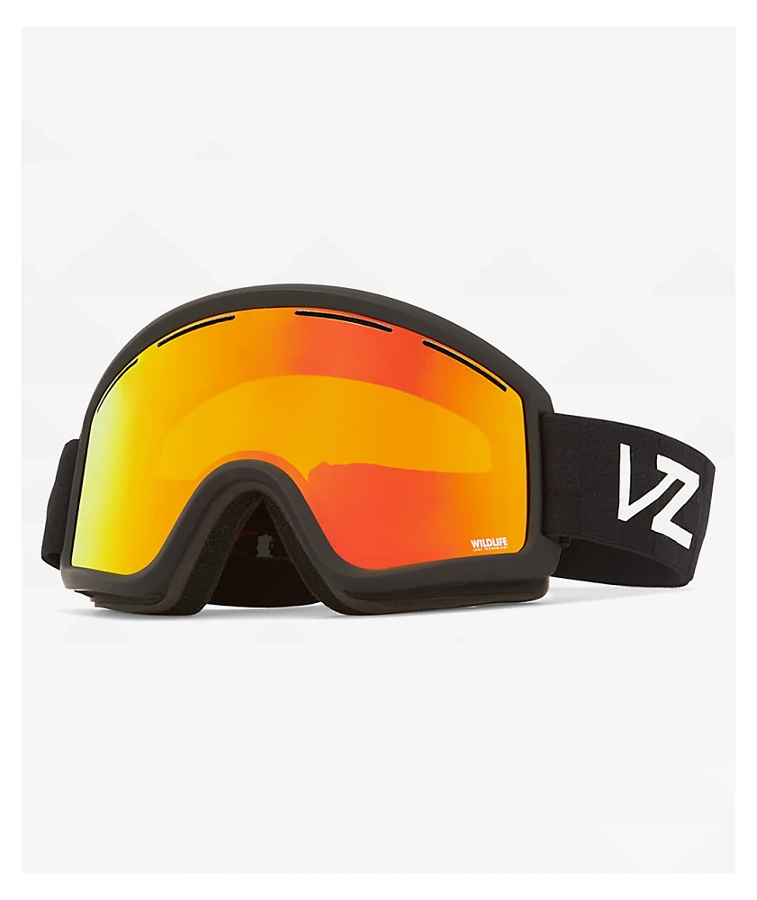 Von Zipper Cleaver Black & Fire Chrome Snowboard Goggles