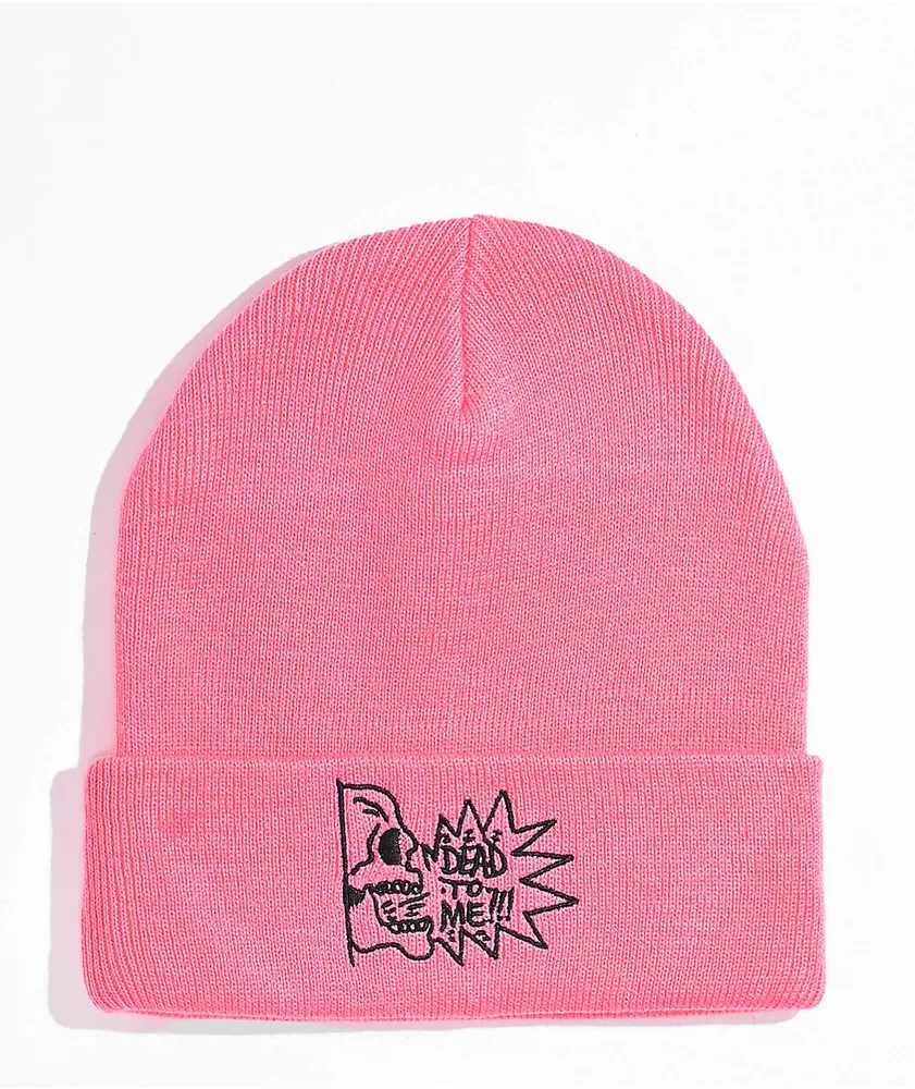 WHADAFUNK Dead To Me Pink Beanie