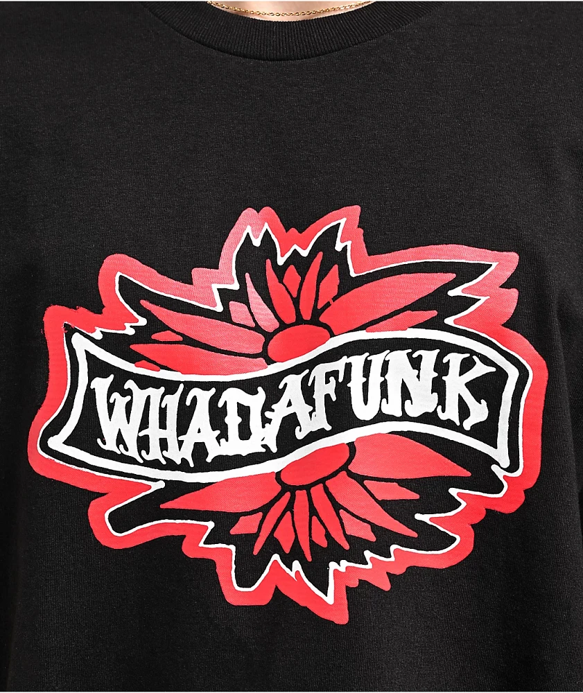 WHADAFUNK Forever Flower Black T-Shirt