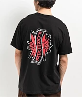 WHADAFUNK Forever Flower Black T-Shirt