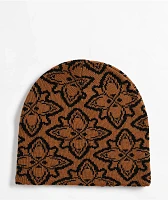 WHADAFUNK Petals Brown Beanie