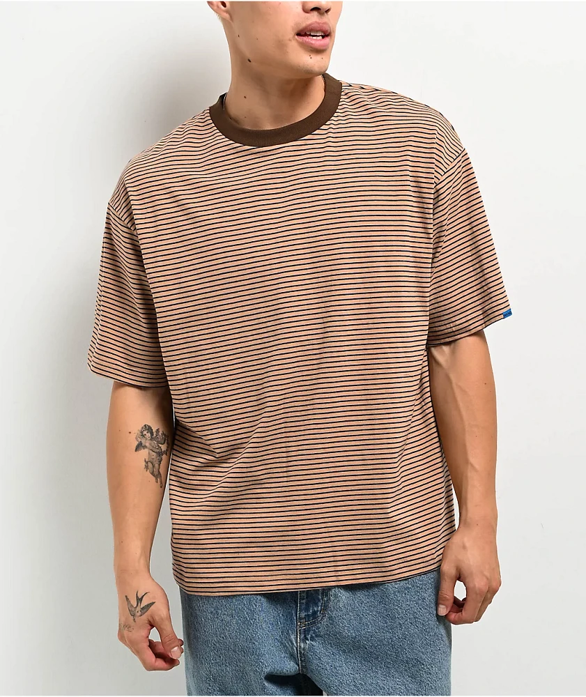 WKND Stripe Brown T-Shirt