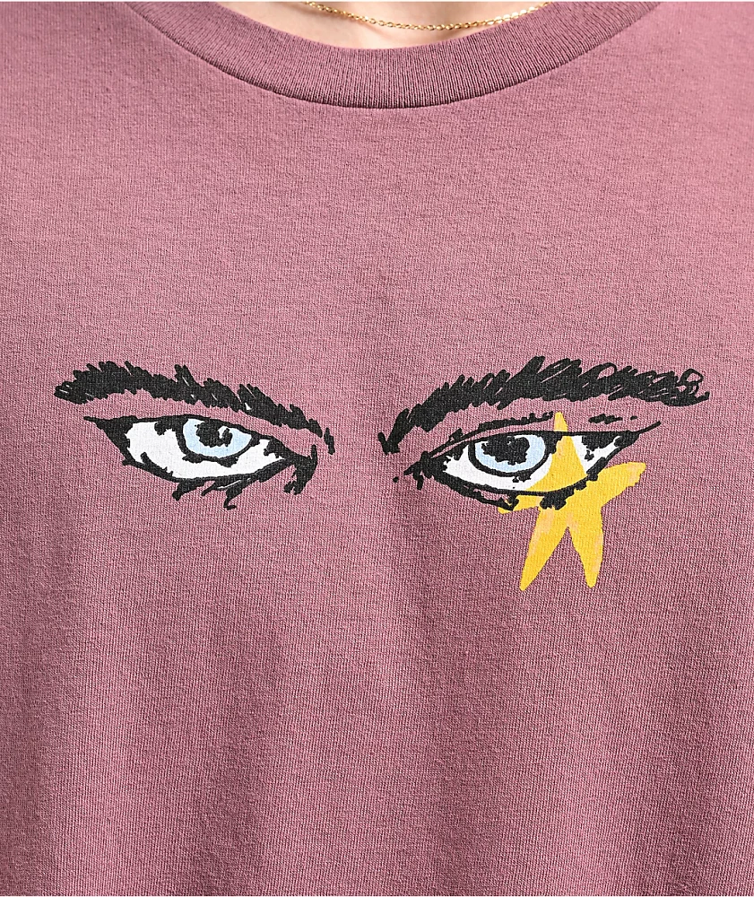 WORBLE Eyes In The Sky Mauve T-Shirt