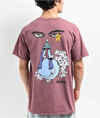WORBLE Eyes In The Sky Mauve T-Shirt
