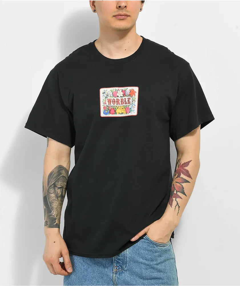 WORBLE Flower Shop Black T-Shirt