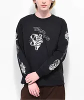 WORBLE Grind My Gears Black Long Sleeve T-Shirt