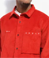 WORBLE Red Corduroy Long Sleeve Shirt