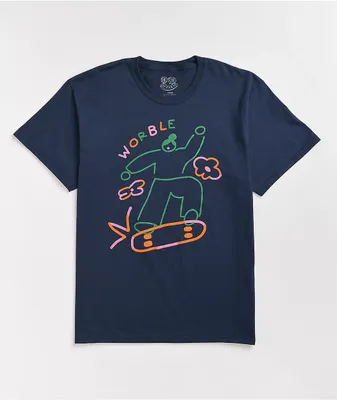 WORBLE Skater Navy T-Shirt