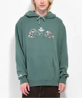 WORBLE Sports Dark Green Hoodie