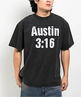 WWE Austin 316 Washed Black T-Shirt