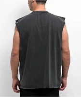 WWE Bottom Line Black Wash Tank Top