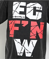 WWE EC F'N W Washed Black T-Shirt