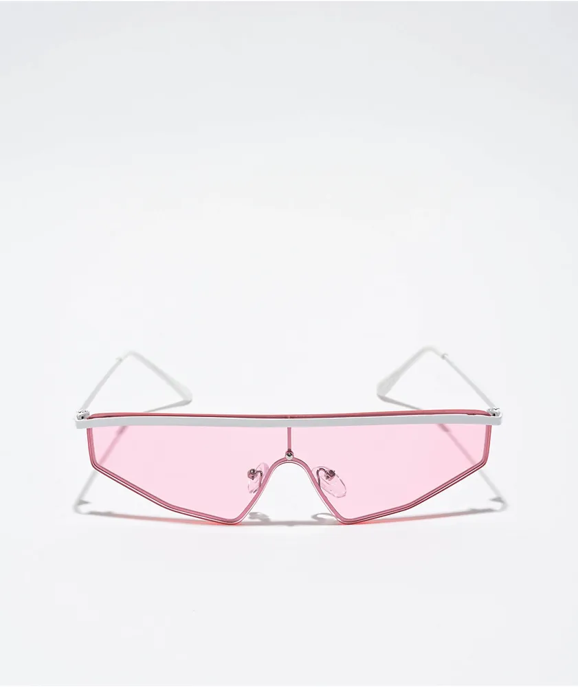 Wave Shield Pink Sunglasses