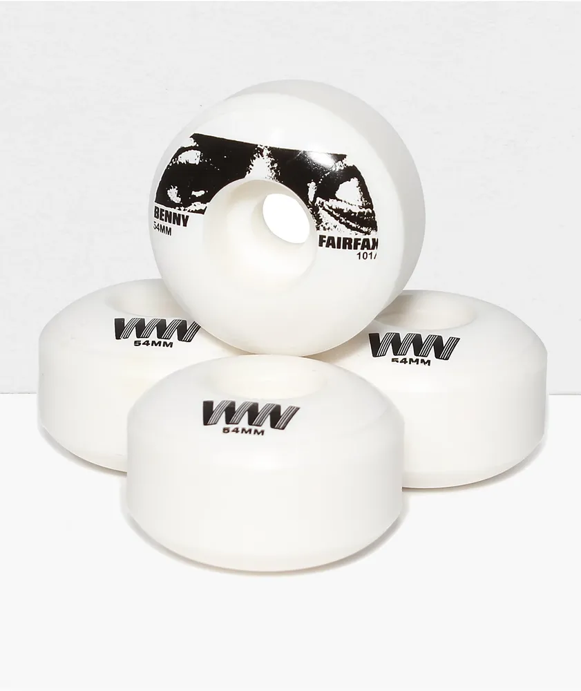 Wayward Fairfax 54mm 101a White Skateboard Wheels