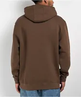 Weather Report Raining Dark Brown Hoodie