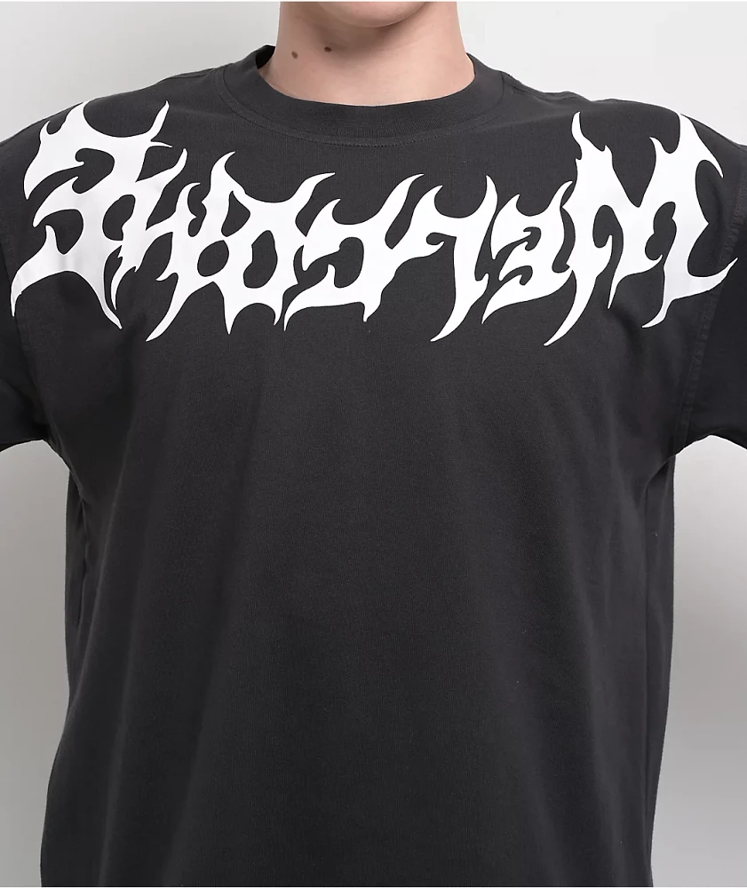 Welcome Collar Black T-Shirt