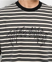 Welcome Concrete Stripe Natural Knit T-Shirt