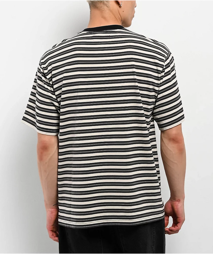 Welcome Concrete Stripe Natural Knit T-Shirt